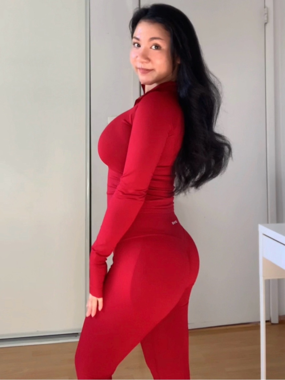 DFYNE Impact Leggings in Crimson
